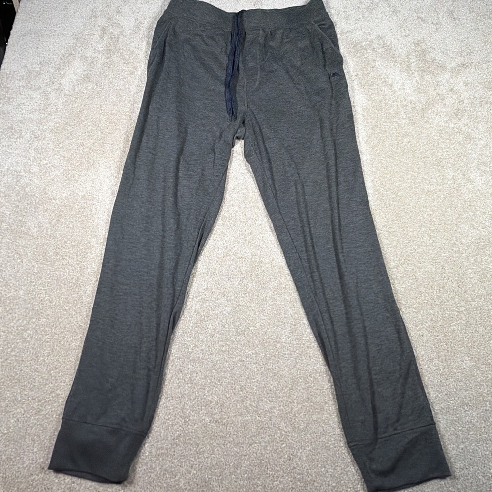 Tommy Bahama Lounge Jogger Pants Men's Medium Gray Lightweight Drawstring Run